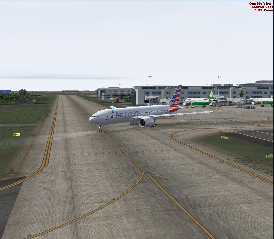 美航777首航桃園機場離場(圖多)-7112 