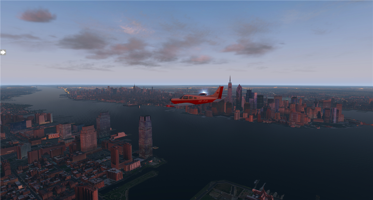 驾驶派珀PA-28R小飞机黄昏纽约低空飞行（XP11）-3300 