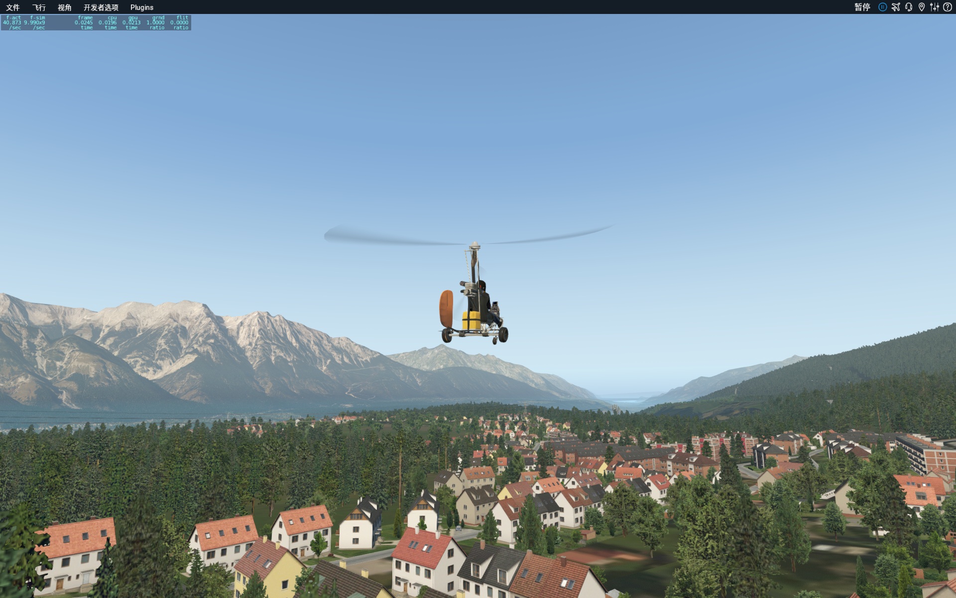 xplane-11旋翼机环城游-因斯布鲁克-3677 