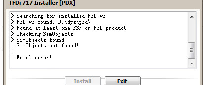求助，TFDI717安装问题-6979 