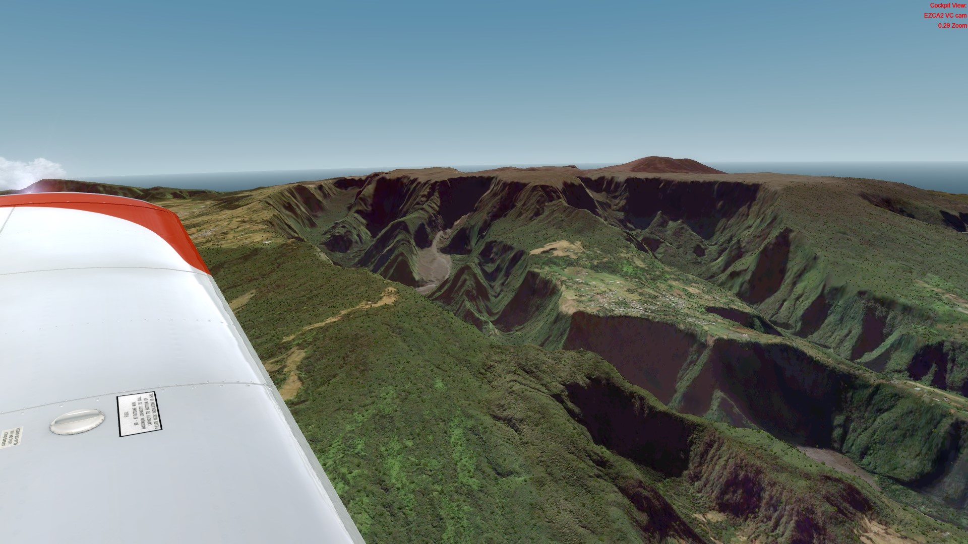 A2A cherokee 180 VFR法属留尼汪岛，巨大火山口-9476 