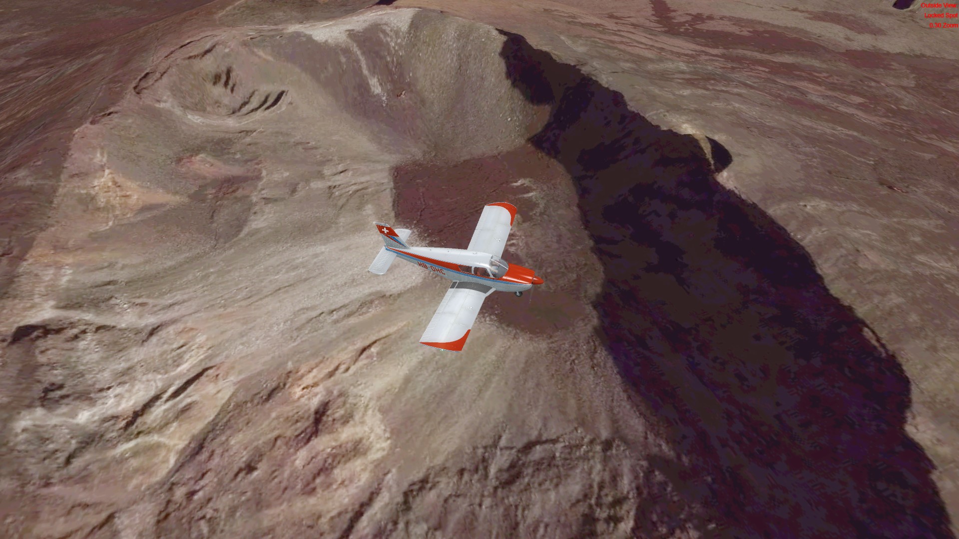 A2A cherokee 180 VFR法属留尼汪岛，巨大火山口-6225 