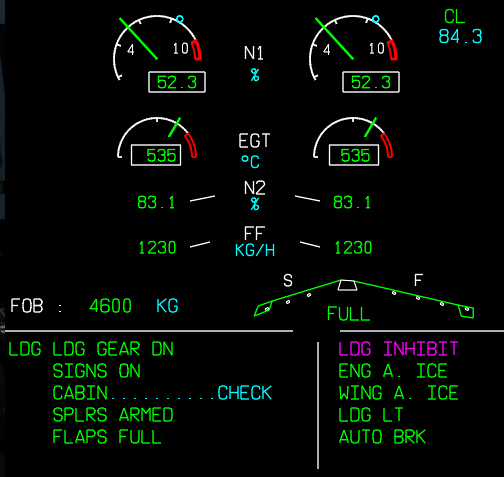 A319的ECAM的CABIN……CHECK和LDG INHIBIT的信息如何 处理？-8822 