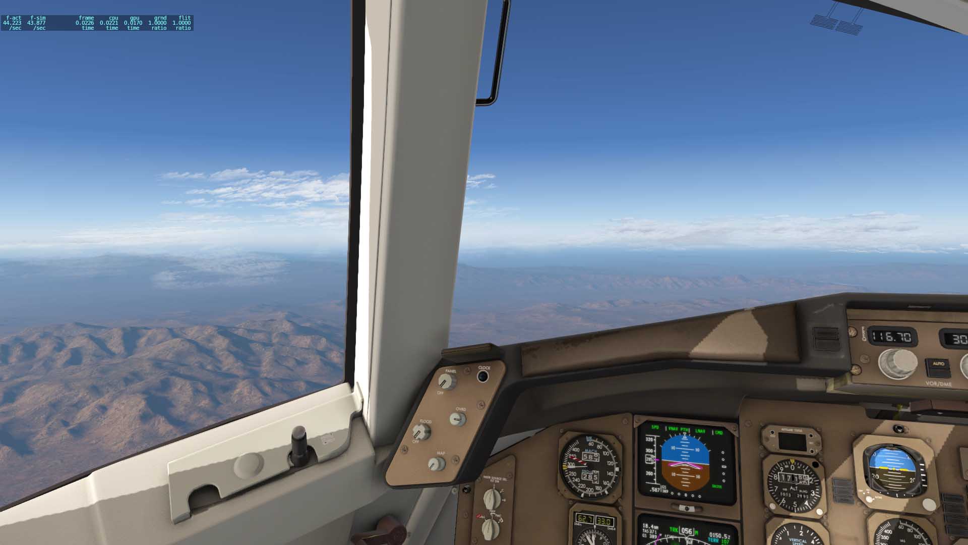 FF757-300测试FSenhancer v0.5 和Xplane自带风景KLAS-4060 