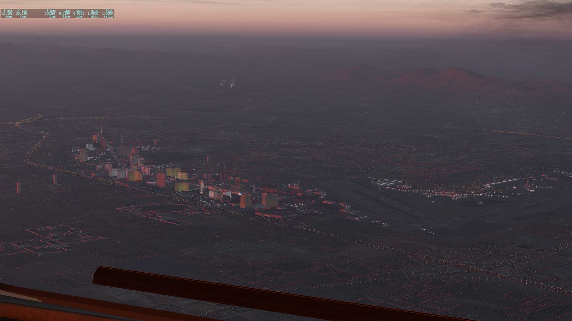 FF757-300测试FSenhancer v0.5 和Xplane自带风景KLAS-3824 