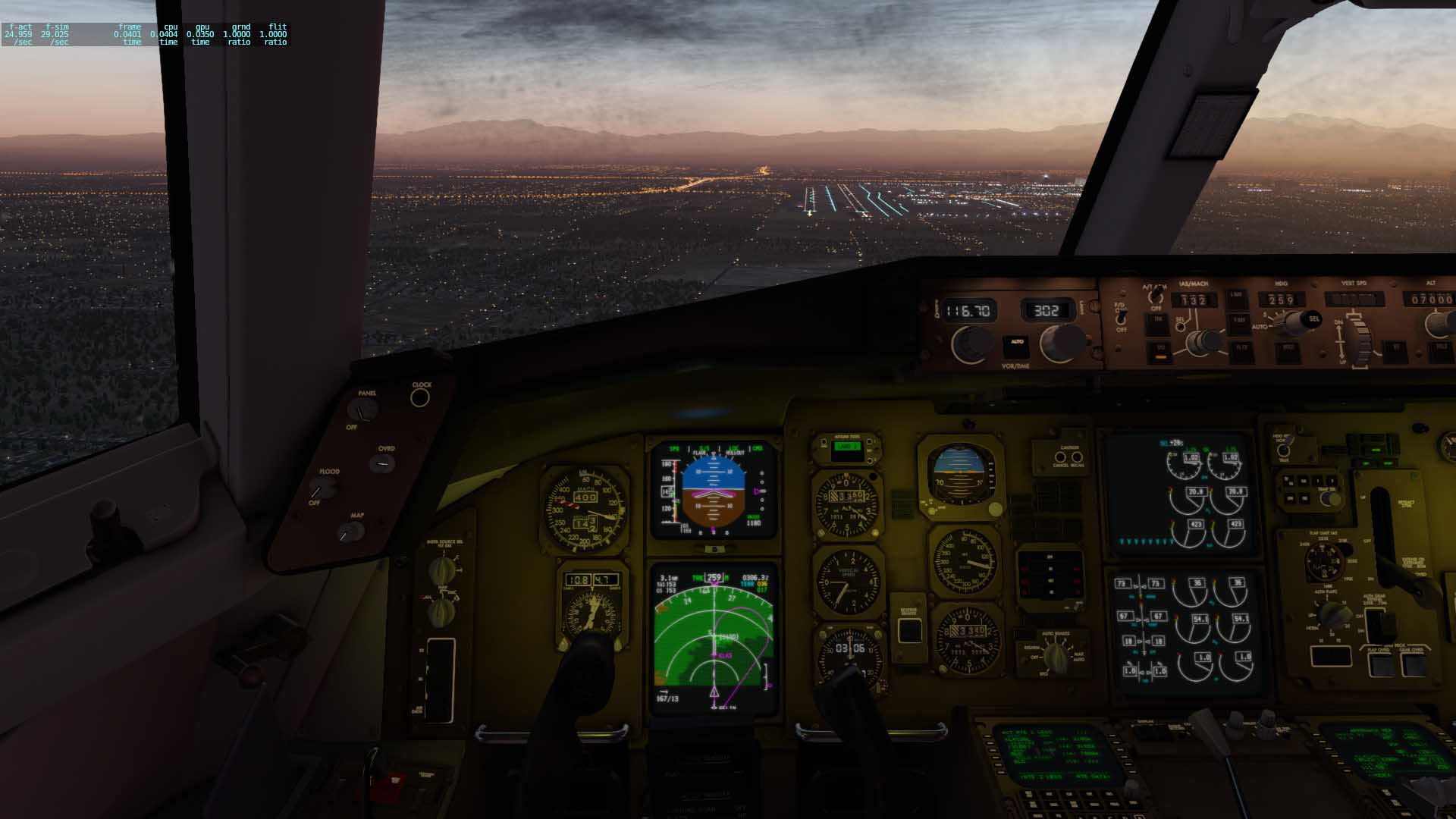FF757-300测试FSenhancer v0.5 和Xplane自带风景KLAS-2208 