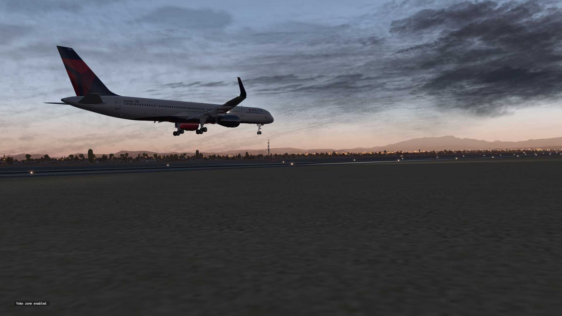 FF757-300测试FSenhancer v0.5 和Xplane自带风景KLAS-2325 