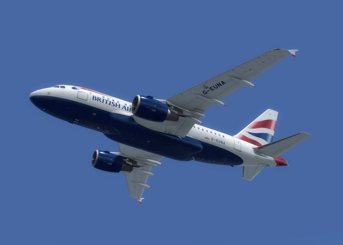 British Airlines Aerosoft A319 @RJTT takeoff-1926 