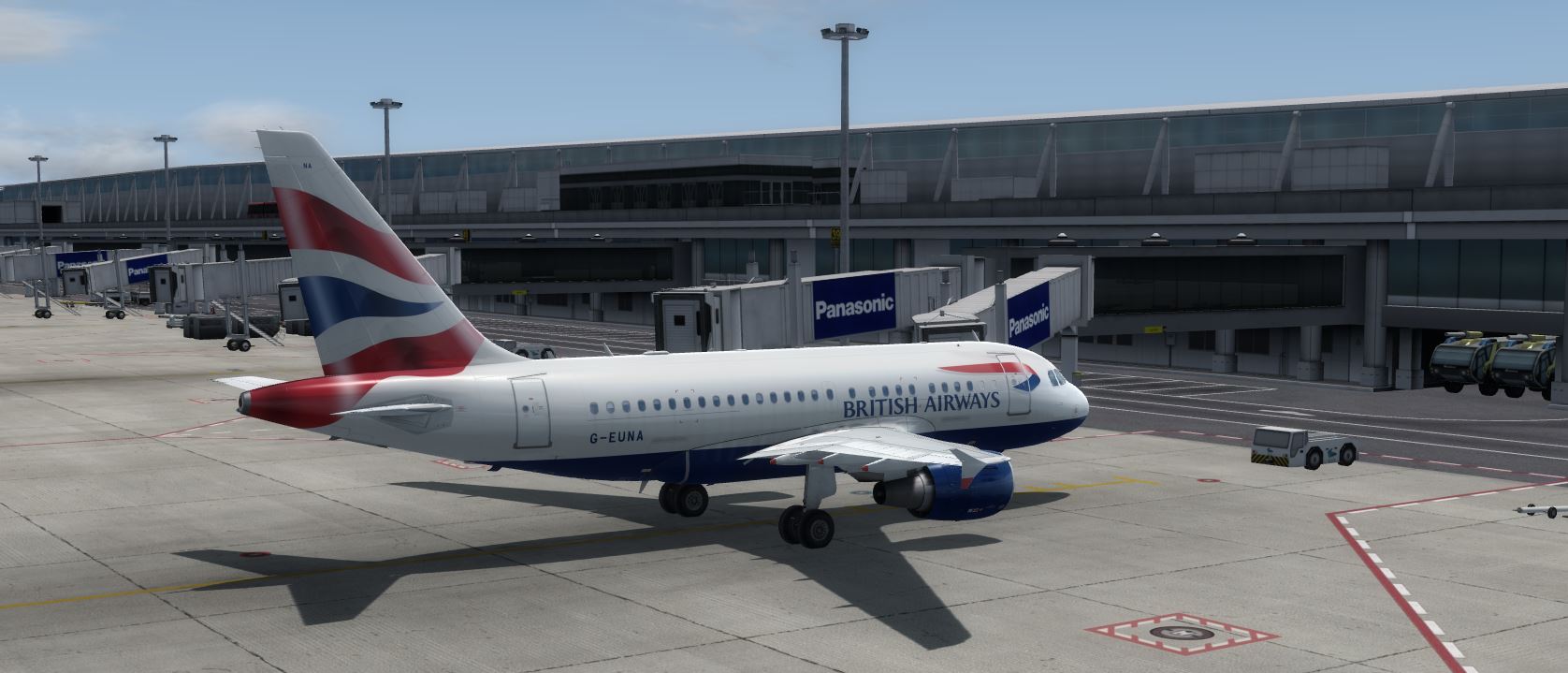 British Airlines Aerosoft A319 @ RJBB landing-443 