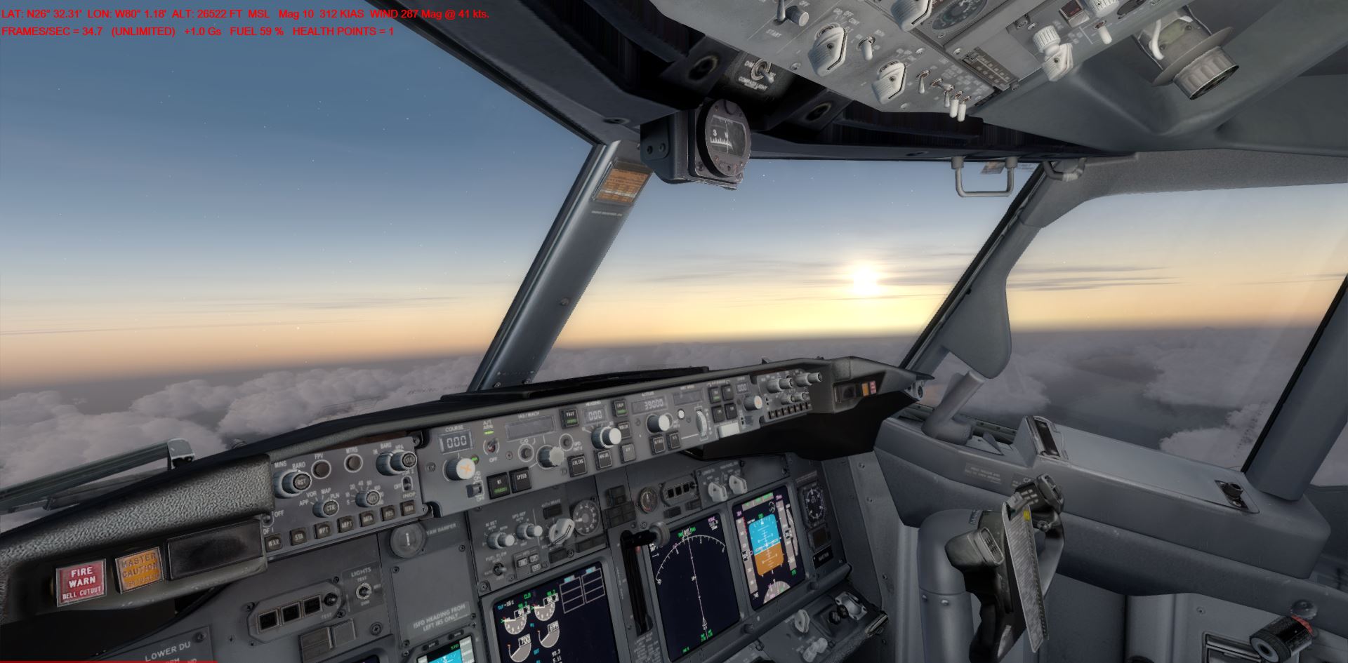 P3Dv4总算跑得动了！AA1060-3970 