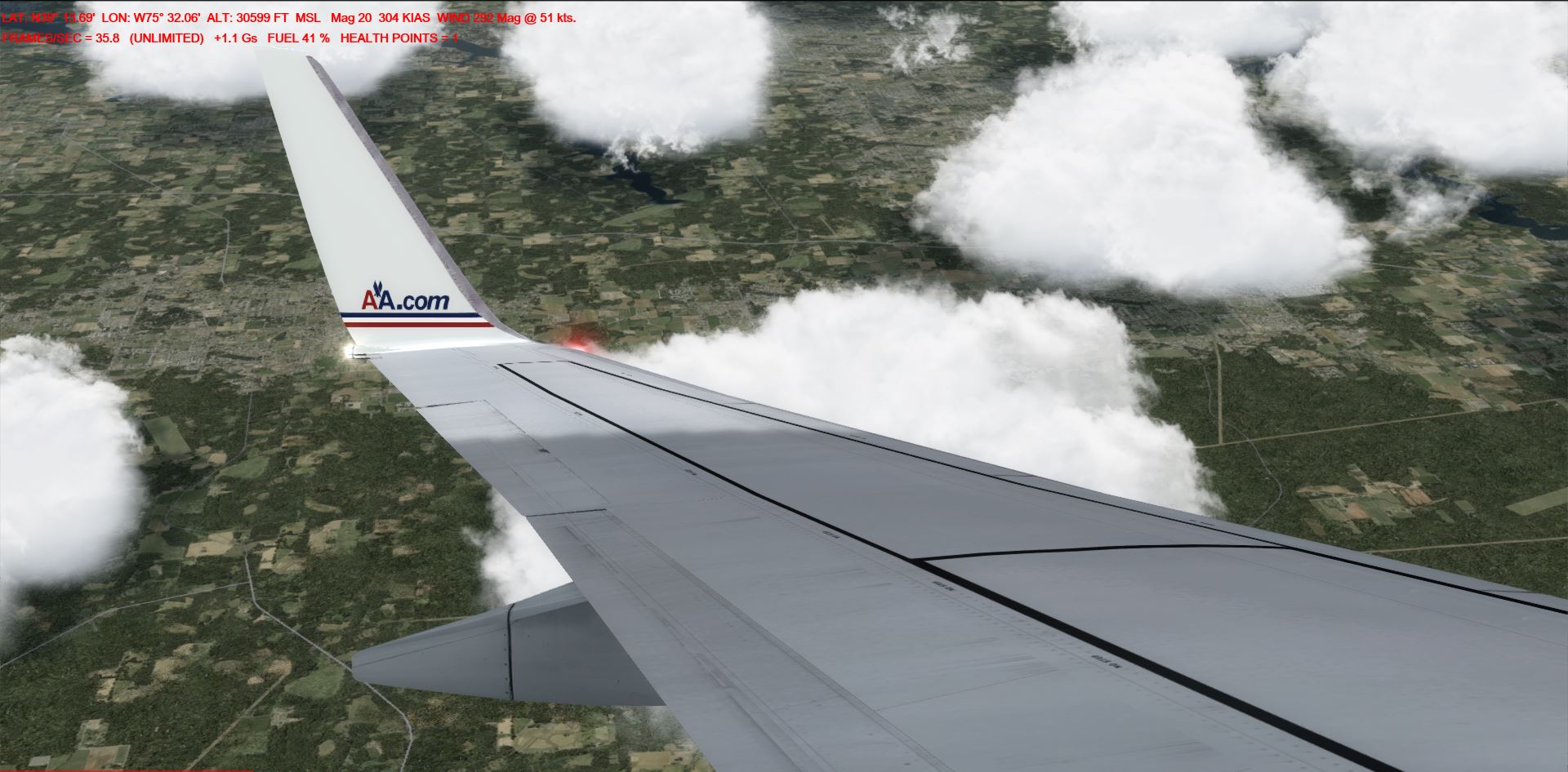 P3Dv4总算跑得动了！AA1060-1360 