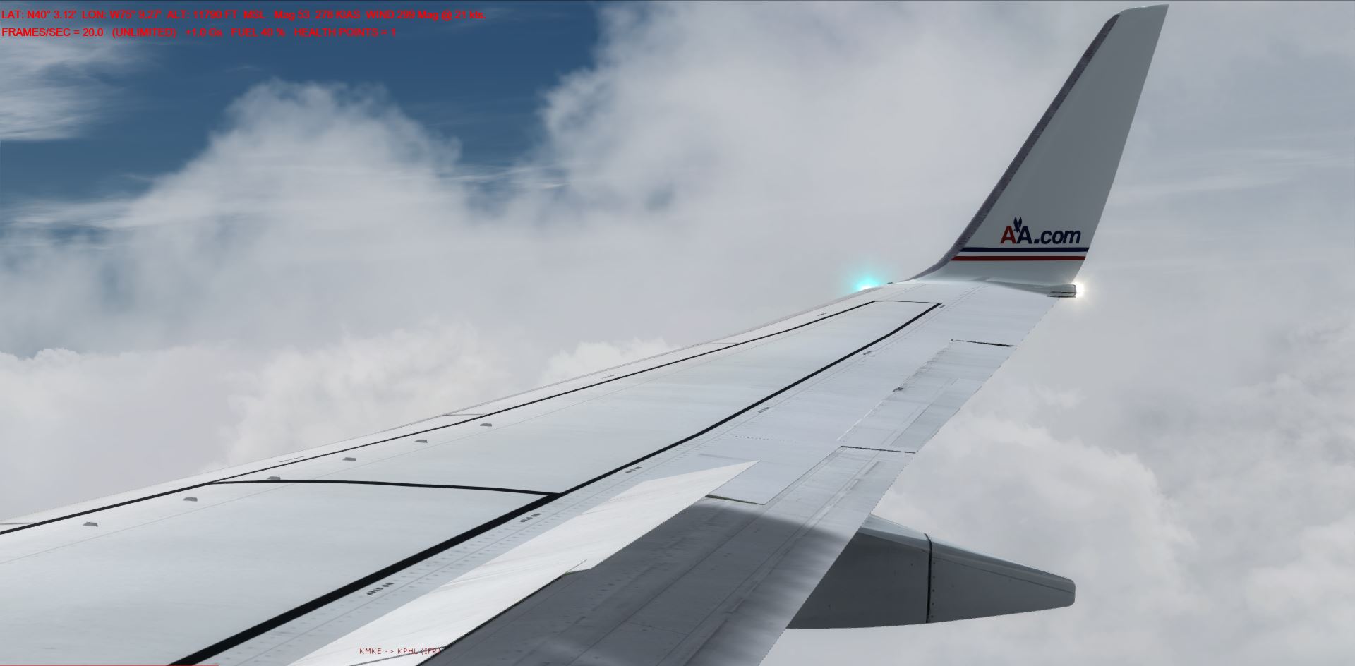 P3Dv4总算跑得动了！AA1060-9289 