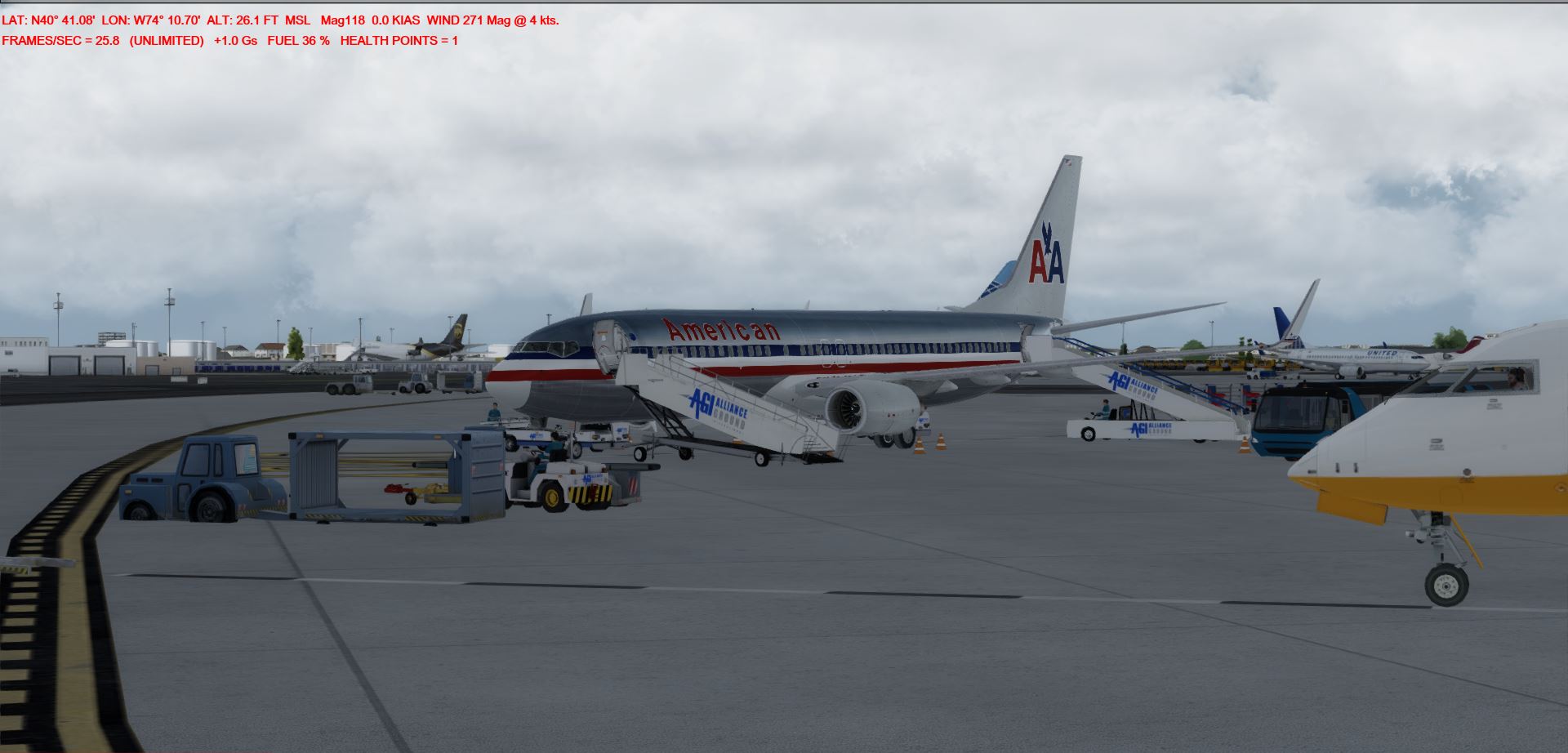 P3Dv4总算跑得动了！AA1060-805 