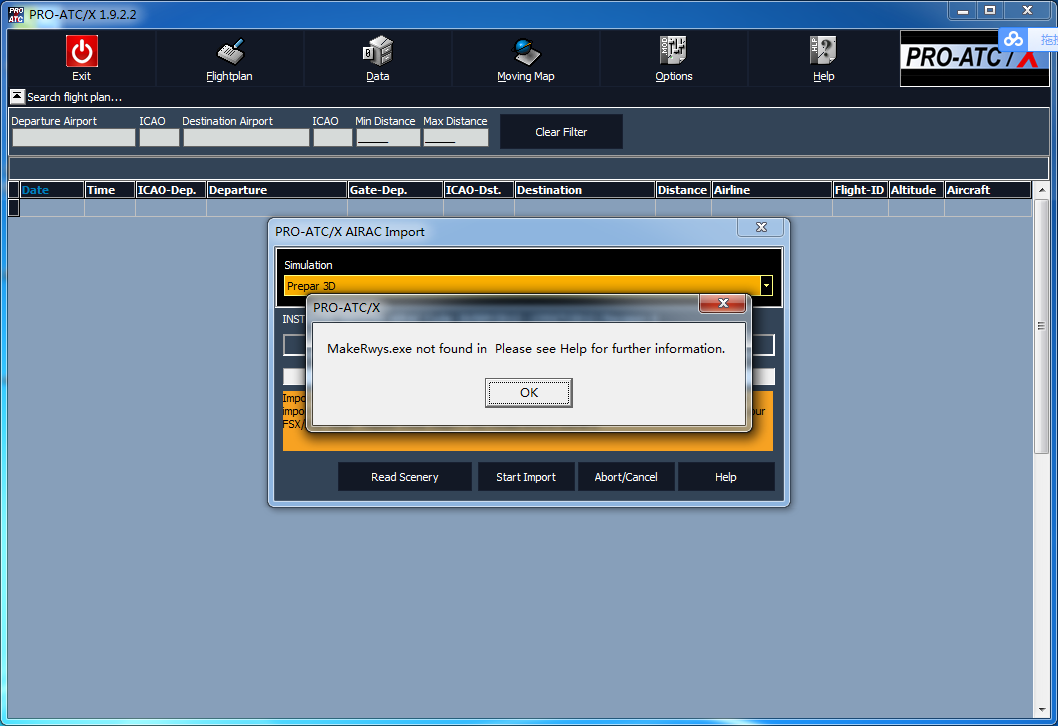 PRO-ATC无法加载导航数据求解答-6602 