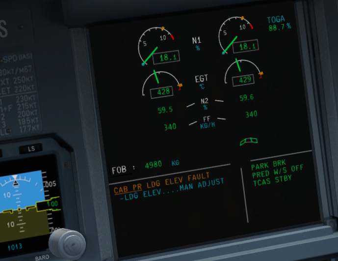 求助 A320 ECAM上总显示琥珀色的提示，求大佬解释下背后的...-2767 