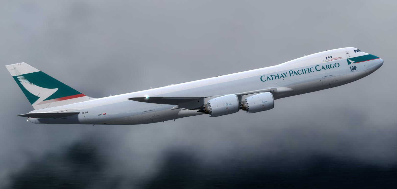 PMDG B747-8 Cathay Cargo 100th Boeing Aircraft-4034 