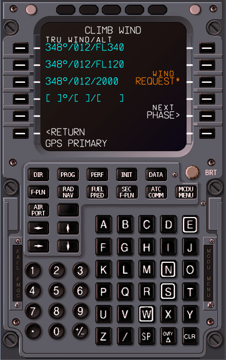 A319 MCDU选项:CLIMB WIND、CRUISE WIND、STEP ALST的作用是什么？-4429 