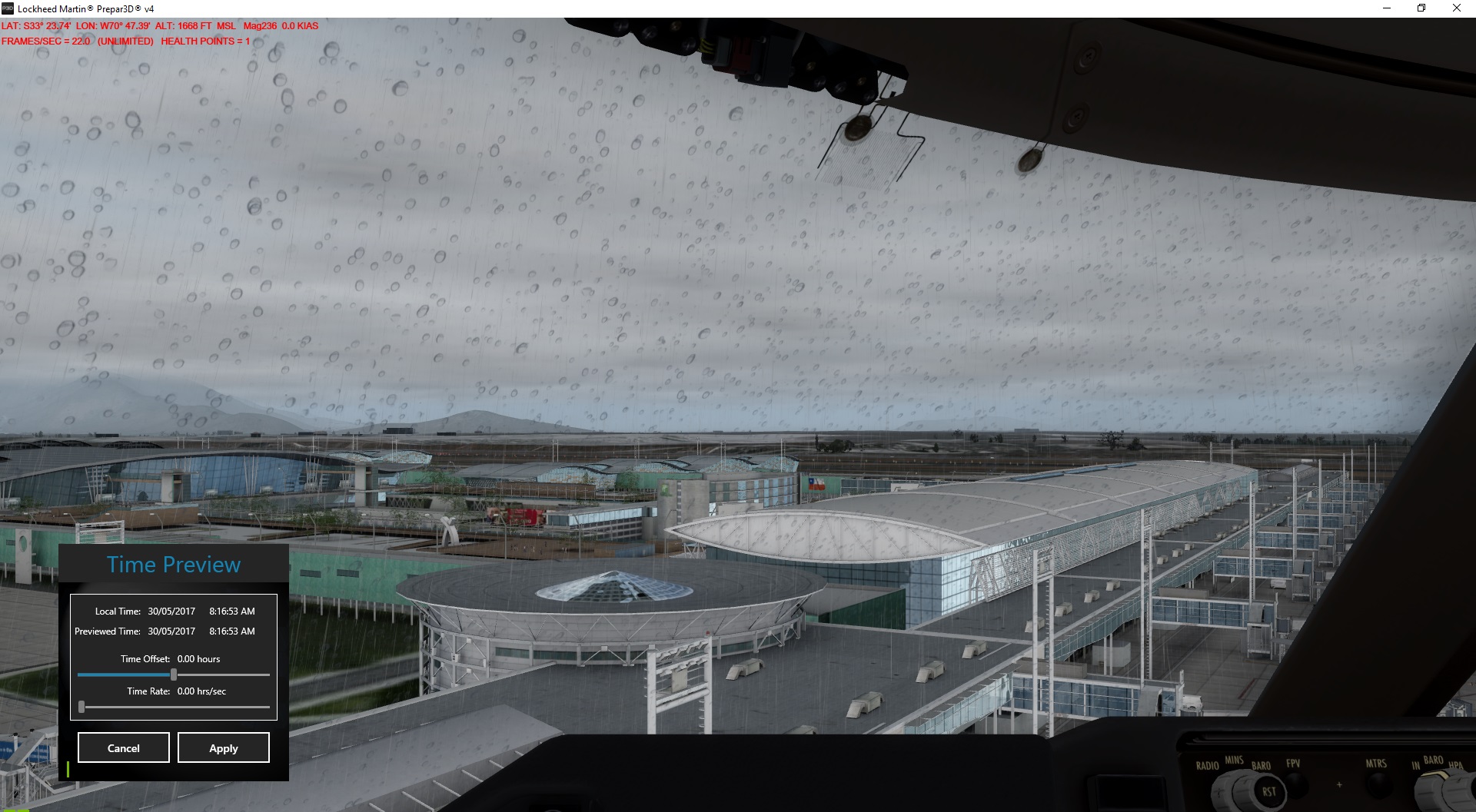 PBR 测试 : P3D4.4, PMDG 747, LatinVFR SCEL-9896 