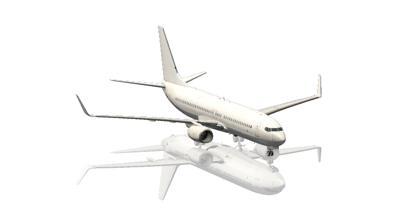 zibo738机型的小翼消失情况-7831 