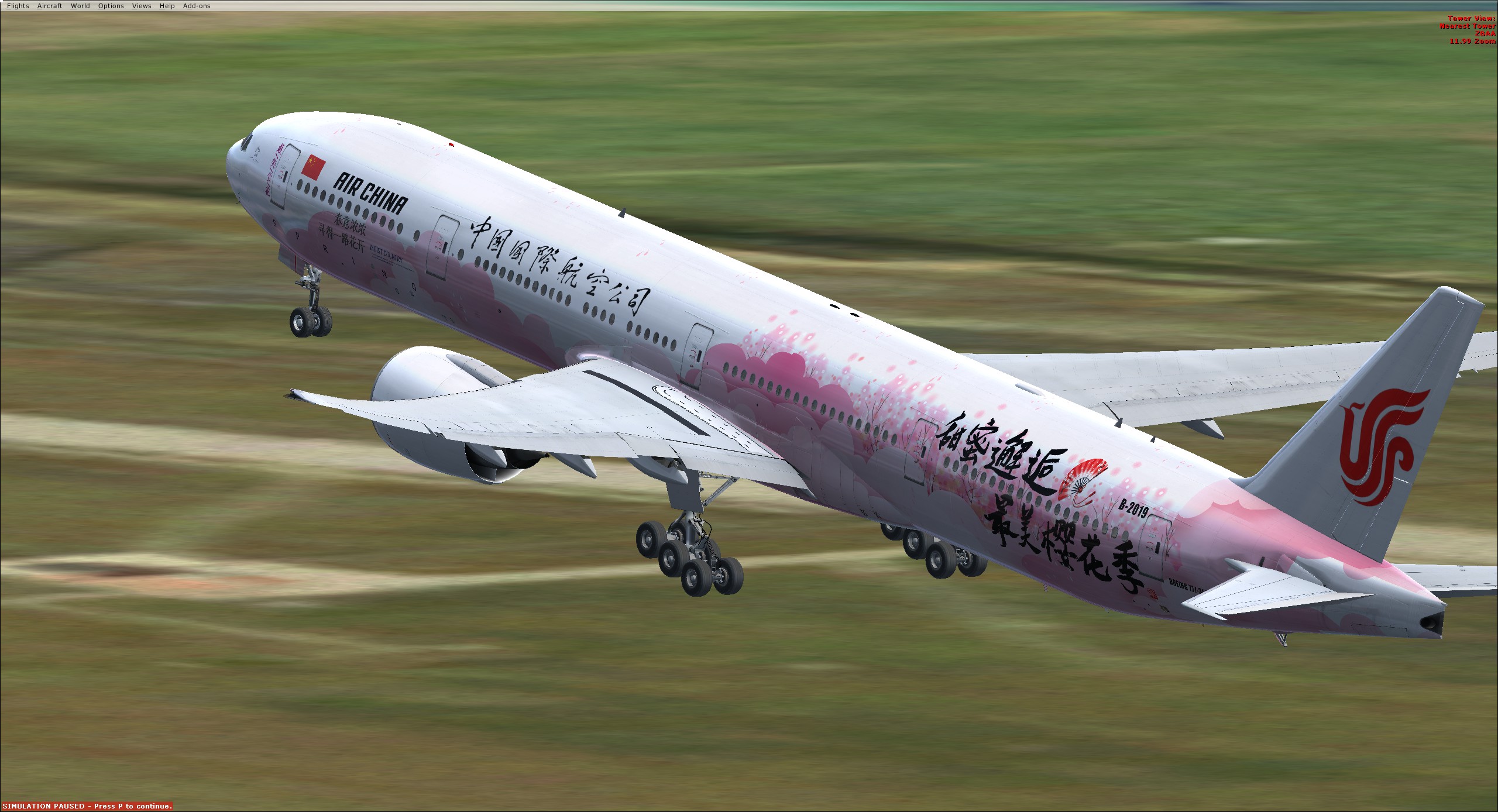 PMDG 777-300ER 国航樱花涂装 上架发布-246 