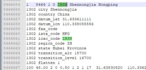 解决软件自带的fmc中一些小众机场标高都为2500的问题-994 