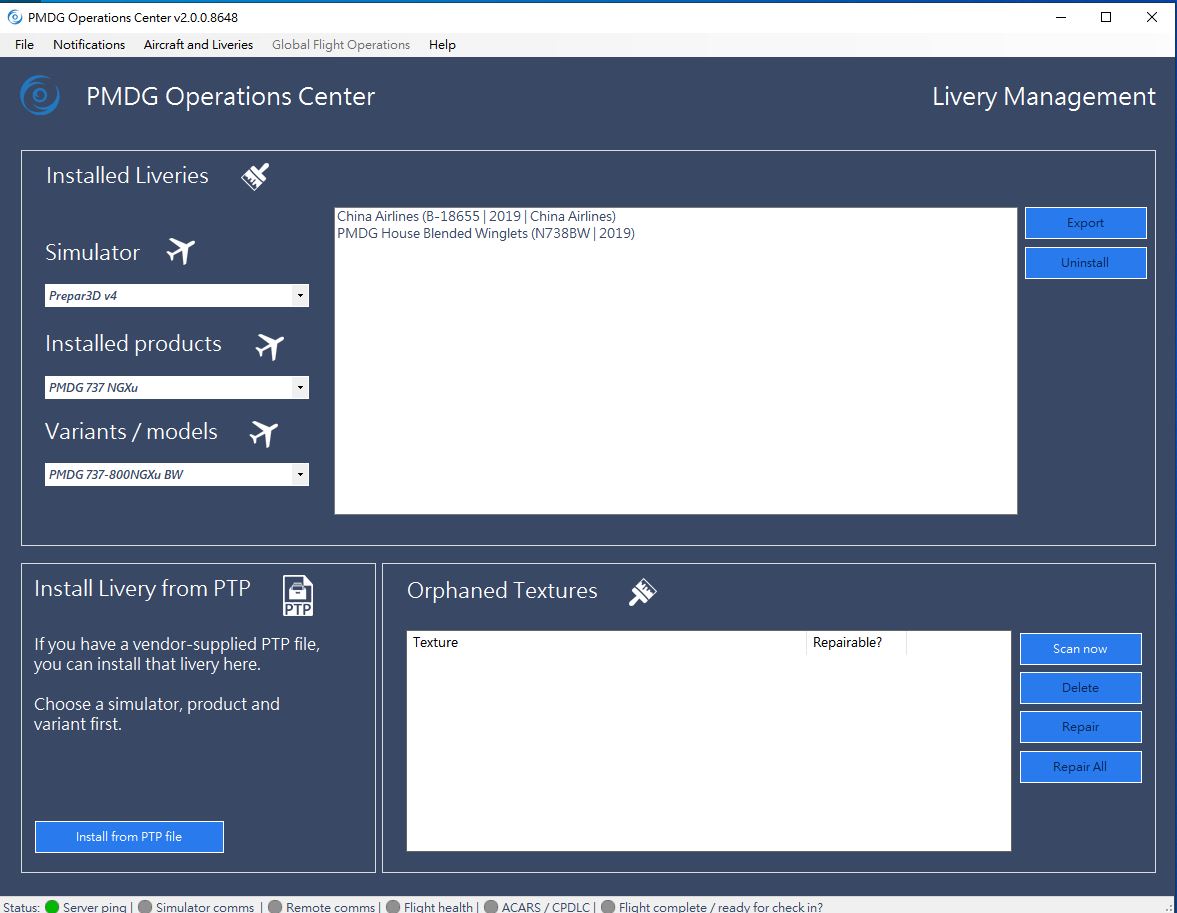 求助！PMDG Operations Center V2.0不能安装涂装-9282 