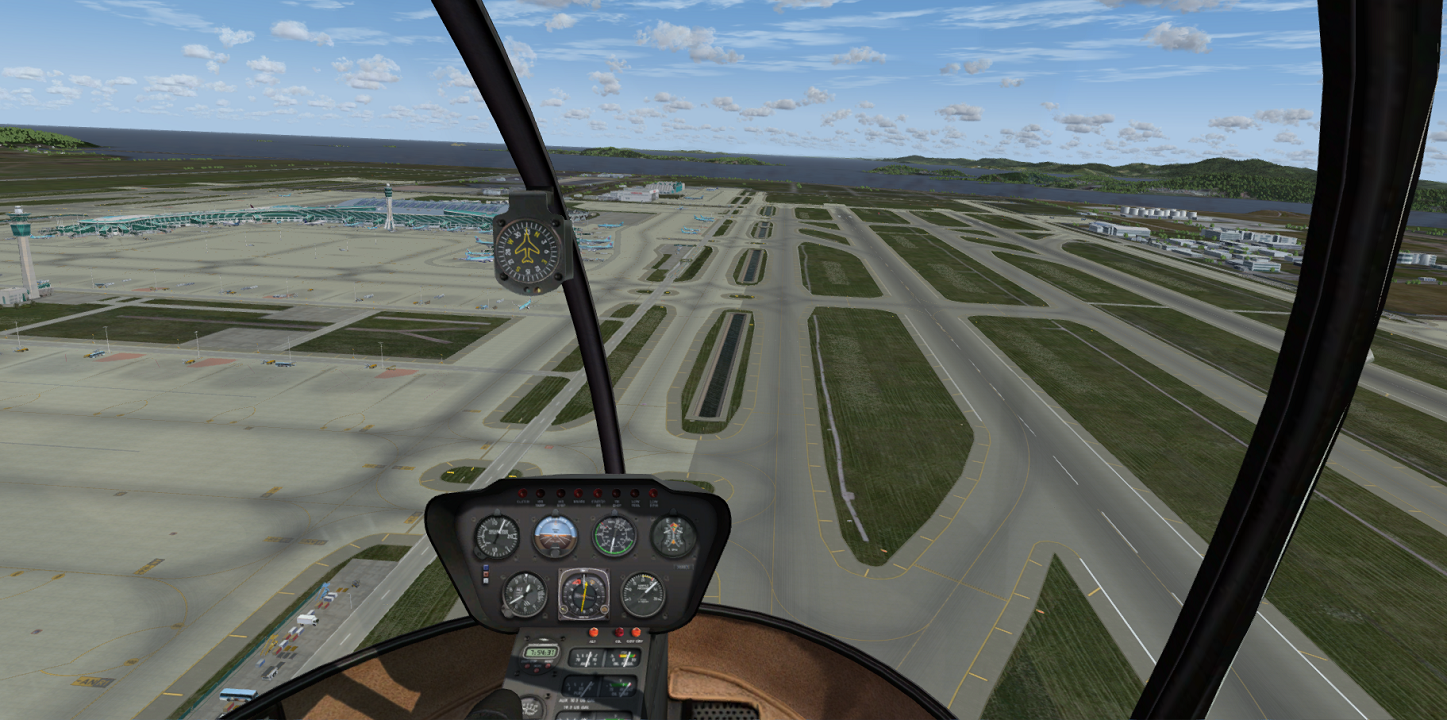 仁川机场游----P3Dv4   R2直升机-6861 