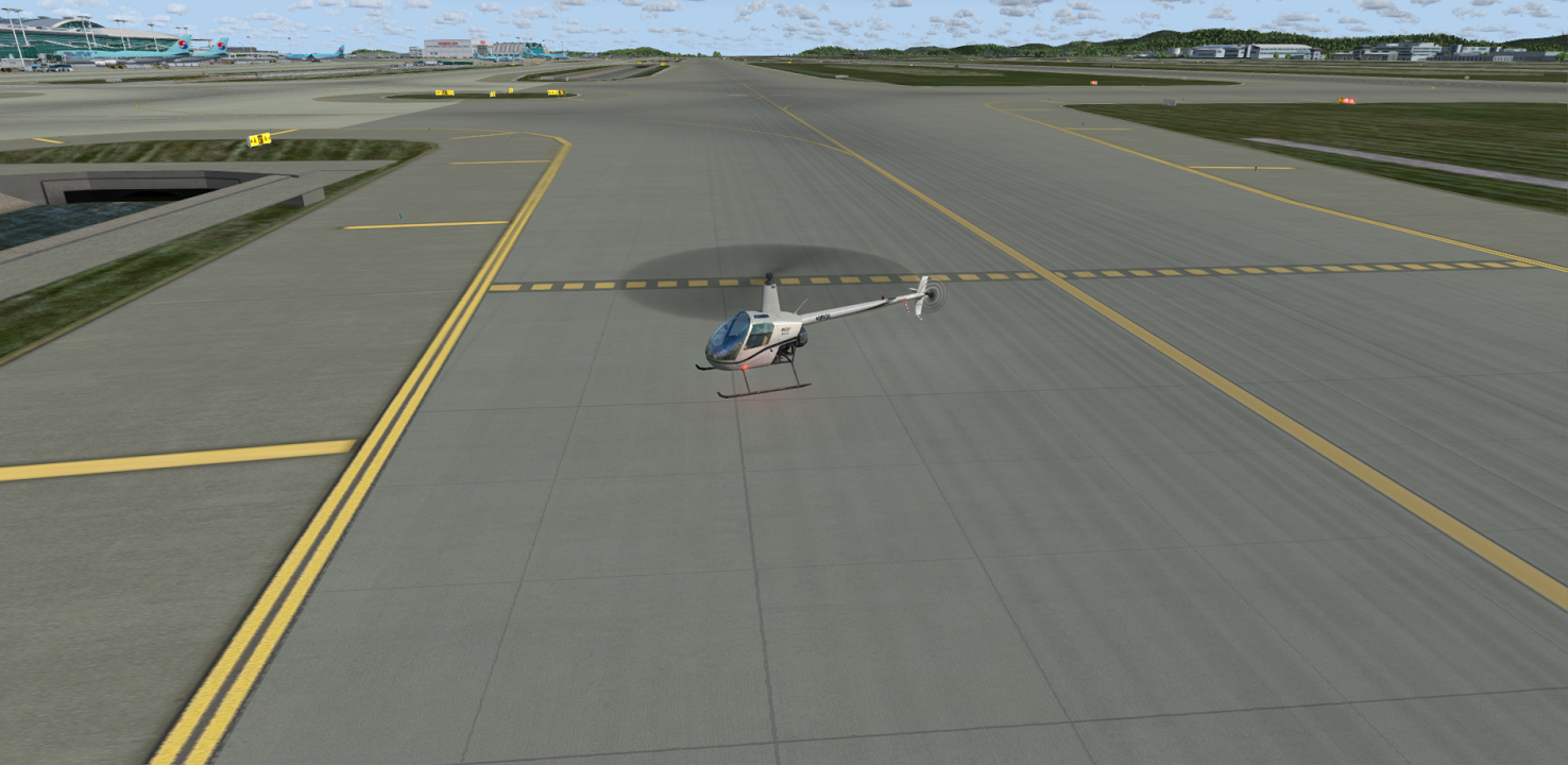 仁川机场游----P3Dv4   R2直升机-8849 
