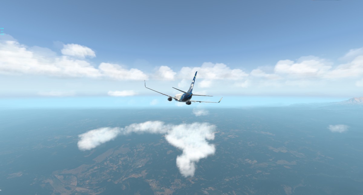 值飞阿拉斯加航空，波特兰多云起飞-7695 