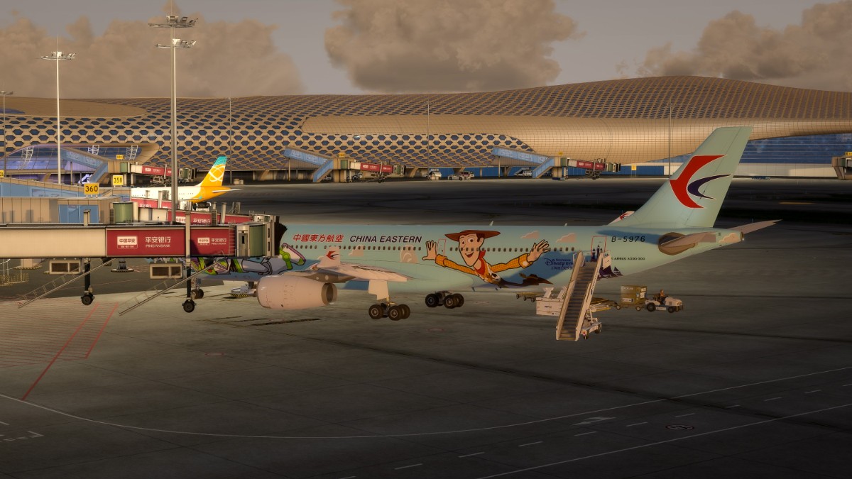 深圳机场降落，Aerosoft Pro A330-300-6269 