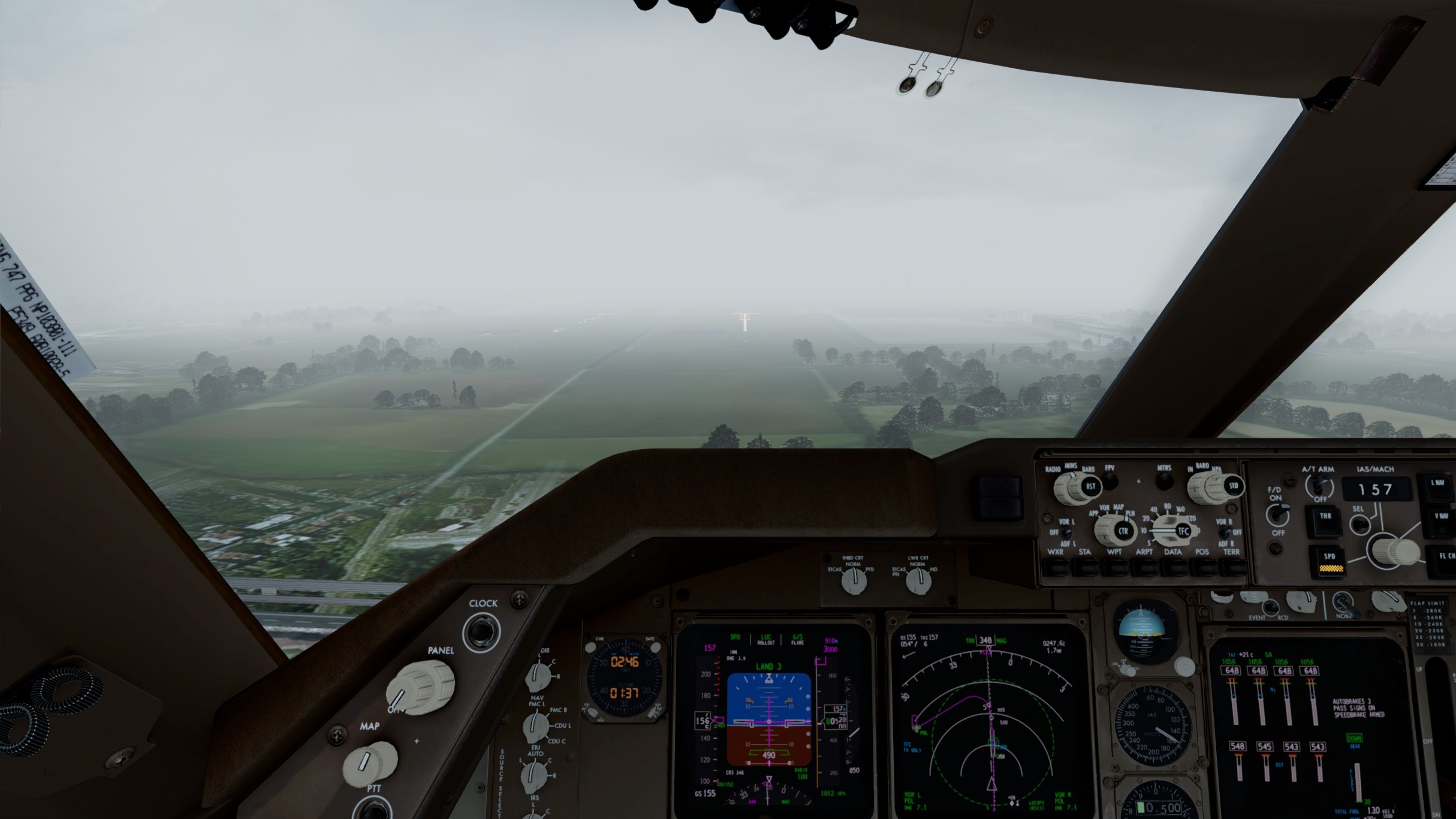 升级P3Dv5后PMDG747首飞-7895 