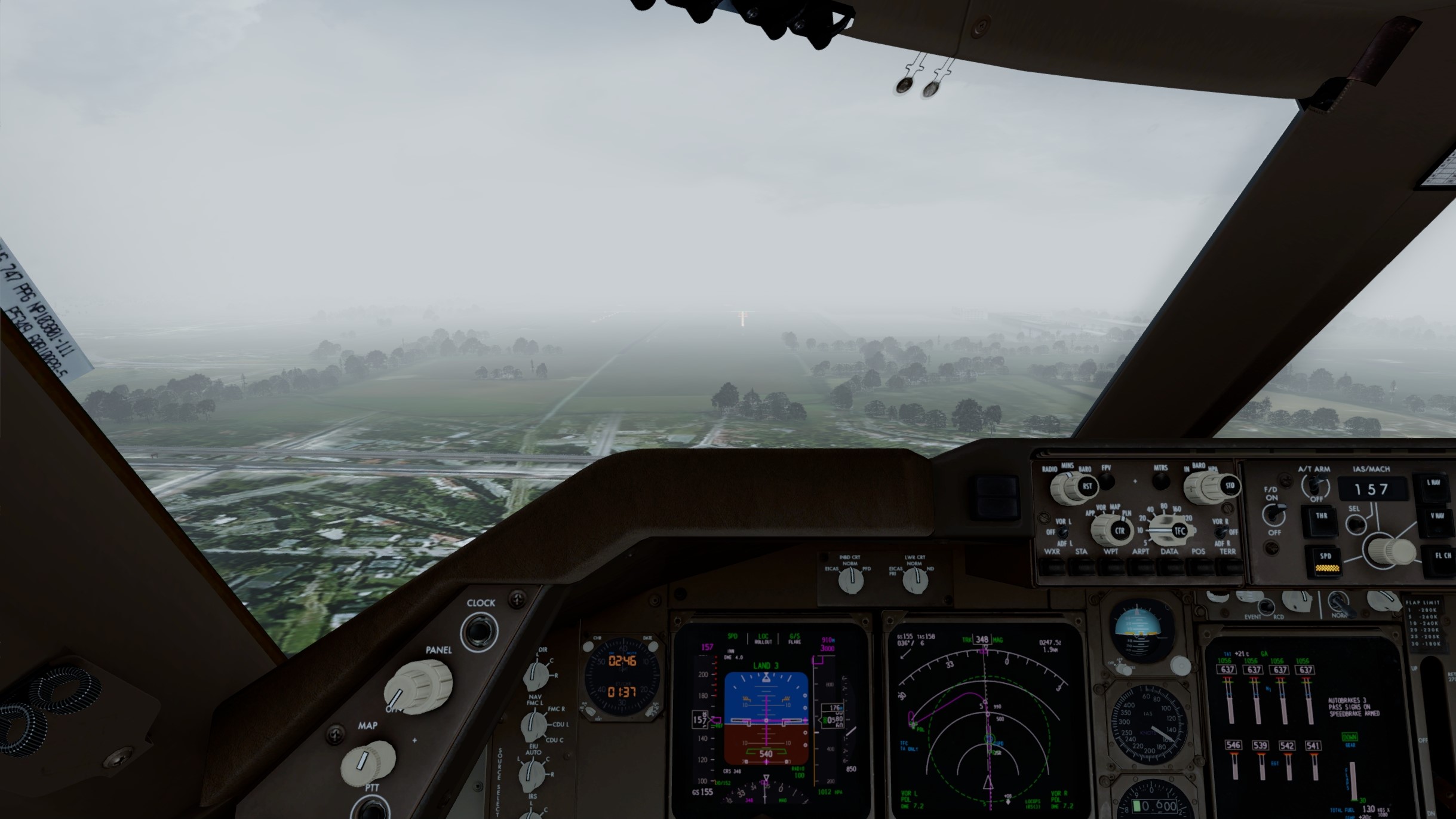 升级P3Dv5后PMDG747首飞-8169 