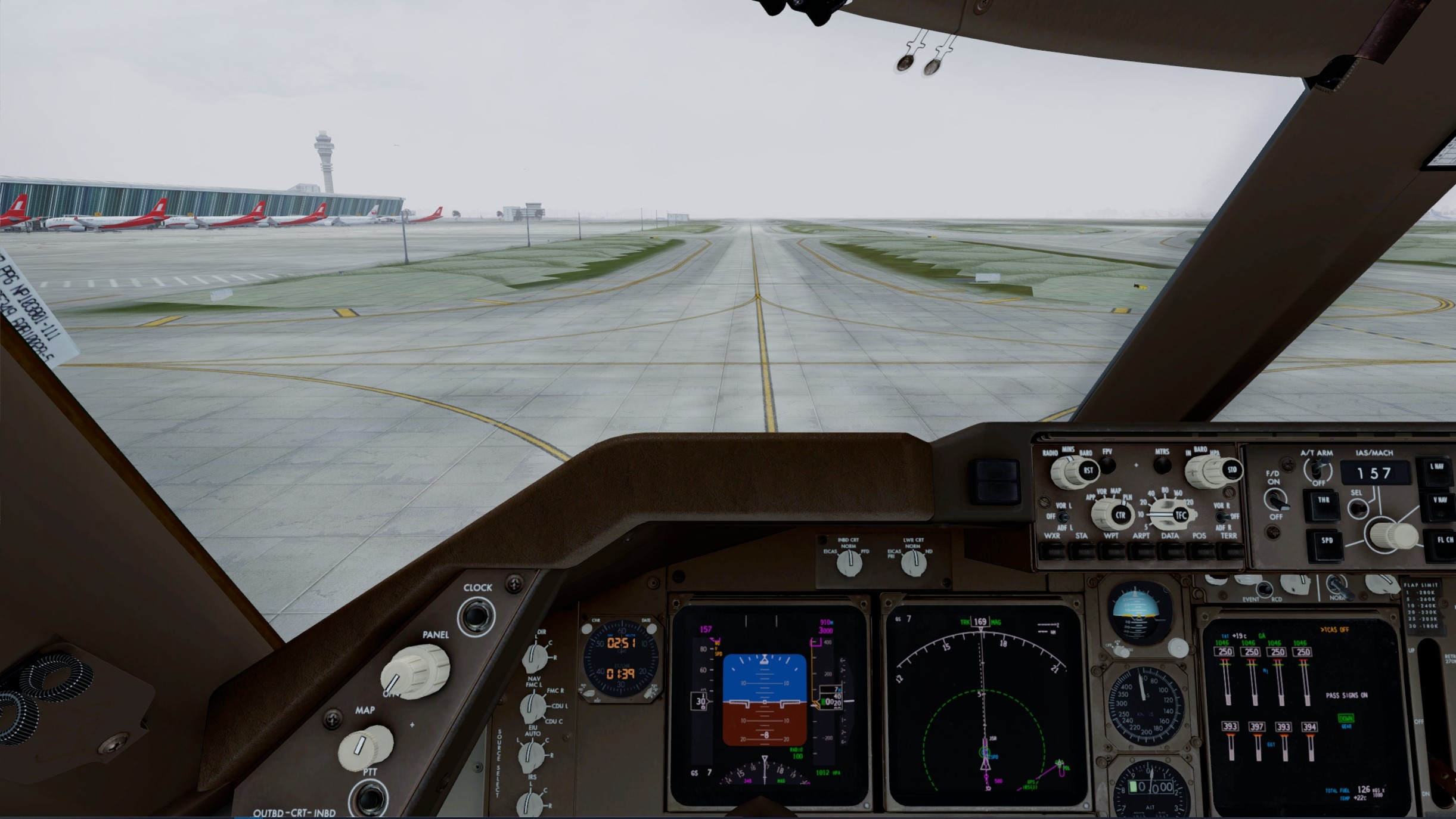 升级P3Dv5后PMDG747首飞-5552 