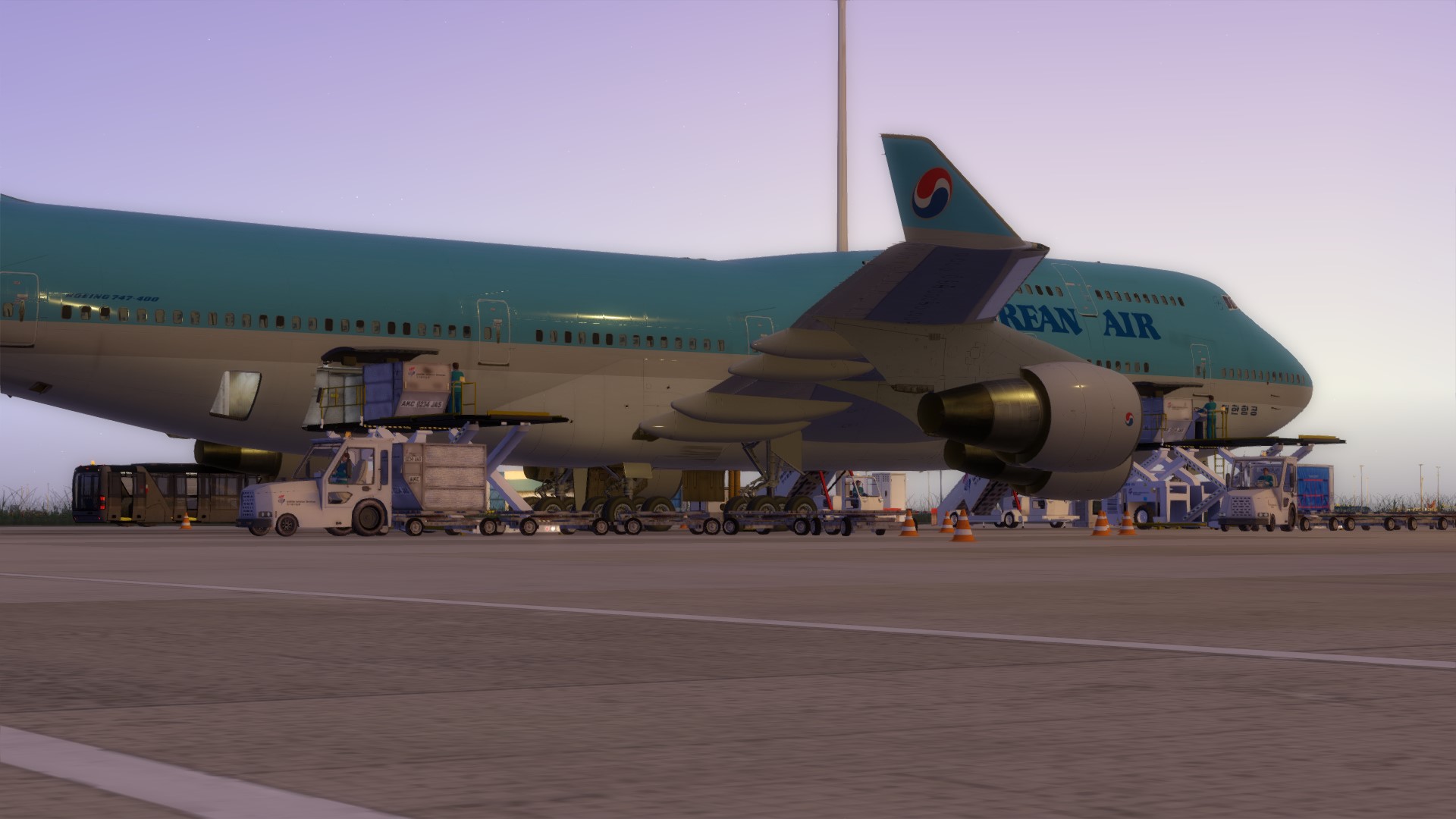 747-4B5，VHHH下客-9820 