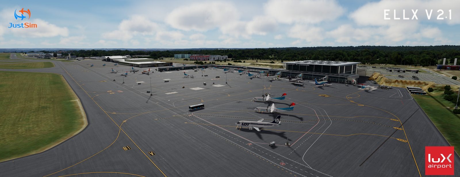 JustSim Luxembourg Findel Airport V2.1 for P3D 发布-8725 