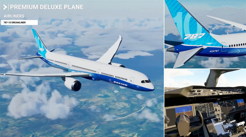 MSFS2020目前只能飞波音787默认机-8401 