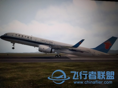 Xplane11 flight factor 767坐在了跑道上-9489 