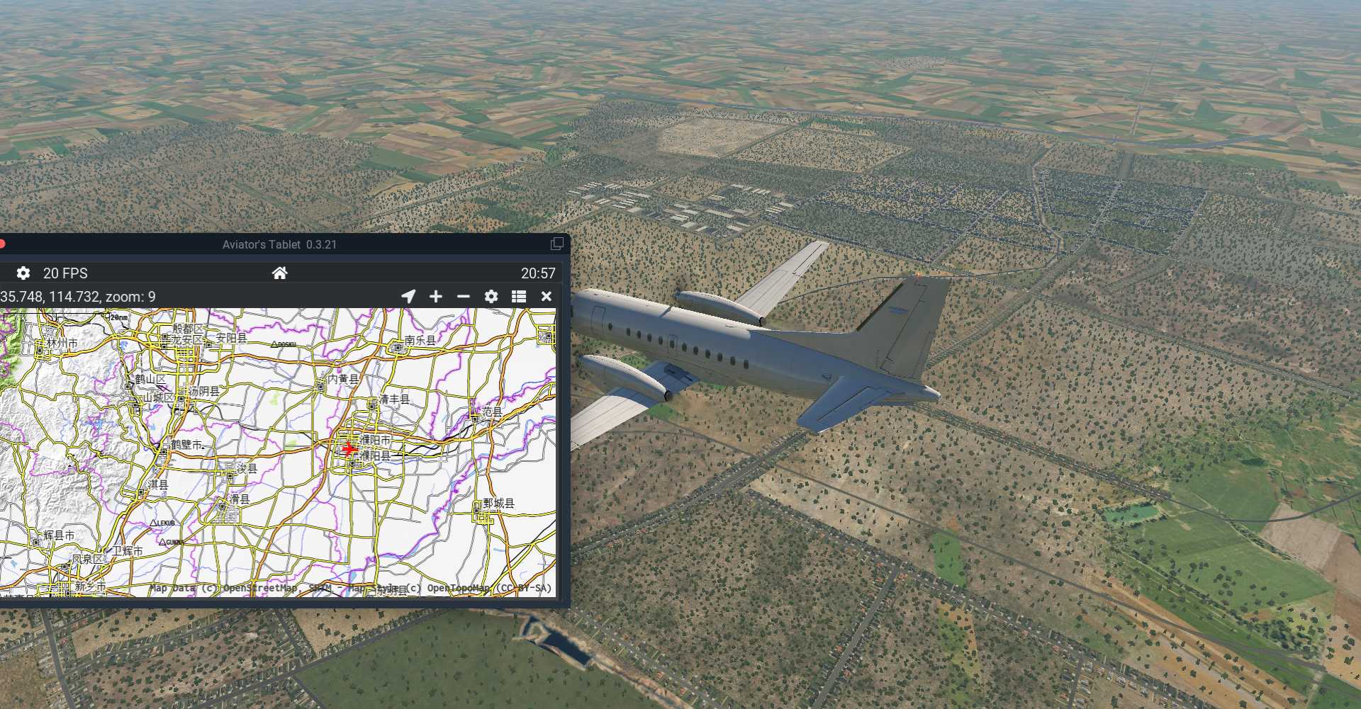 X-PLANE 11濮阳和兰考观光飞行。-7470 