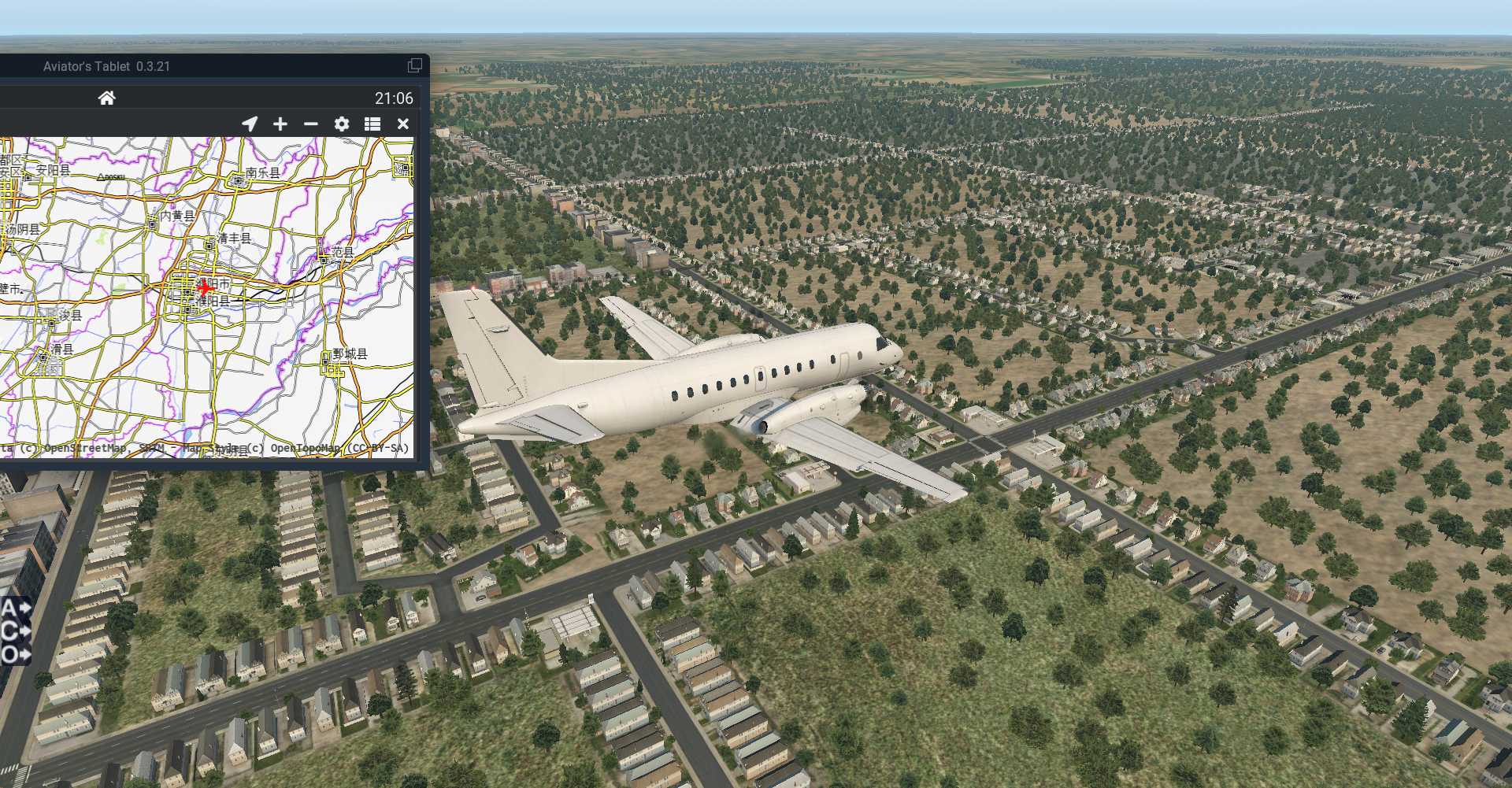 X-PLANE 11濮阳和兰考观光飞行。-3340 