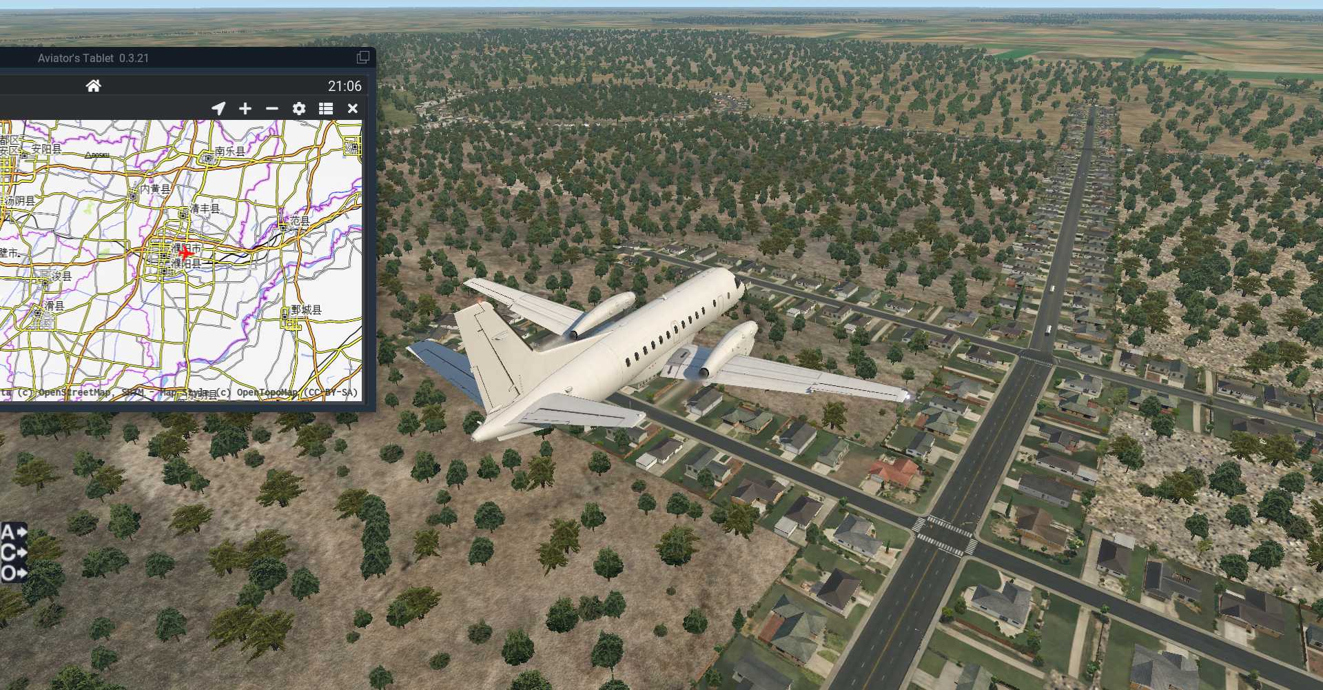 X-PLANE 11濮阳和兰考观光飞行。-2433 