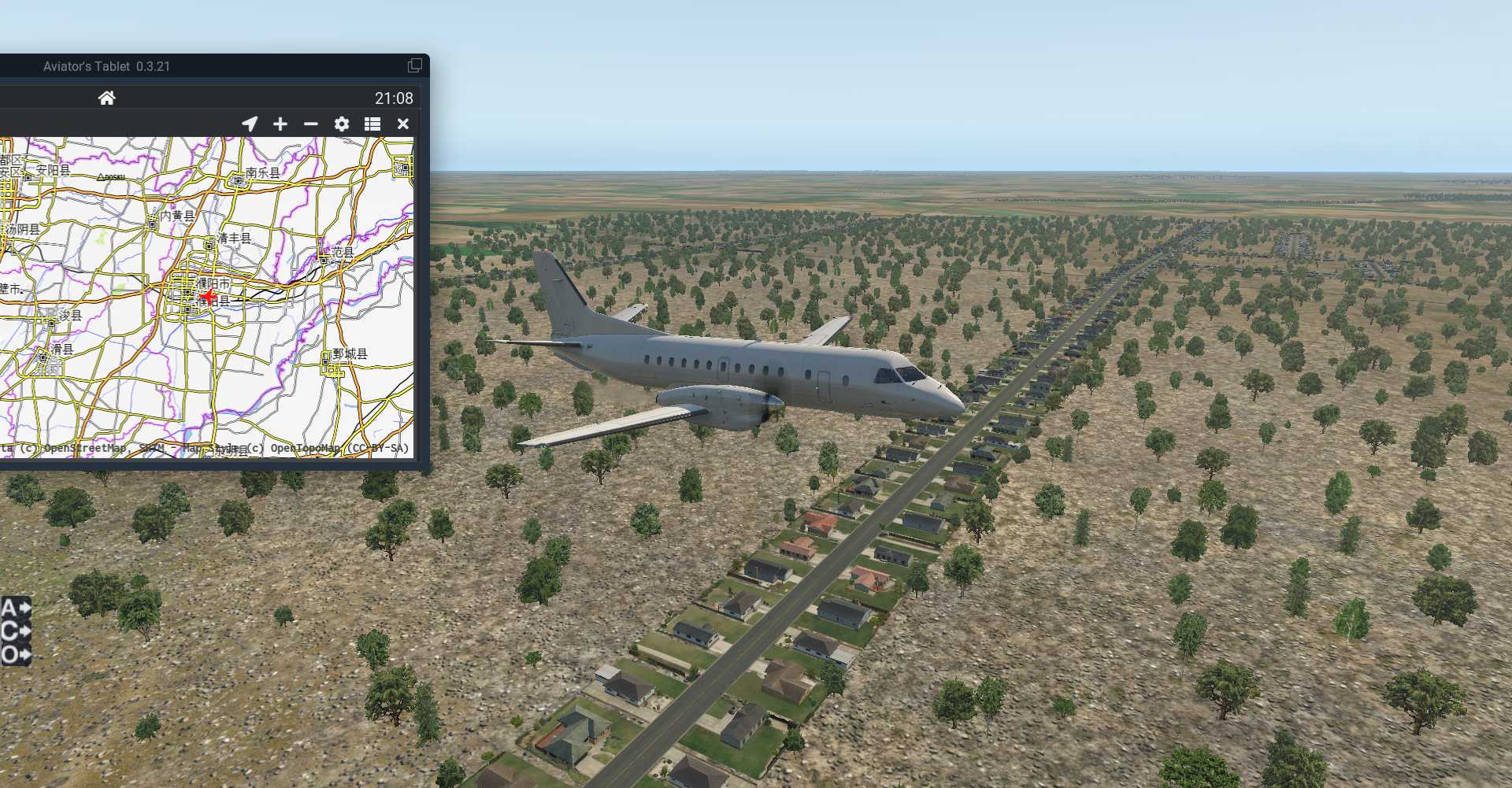 X-PLANE 11濮阳和兰考观光飞行。-4045 