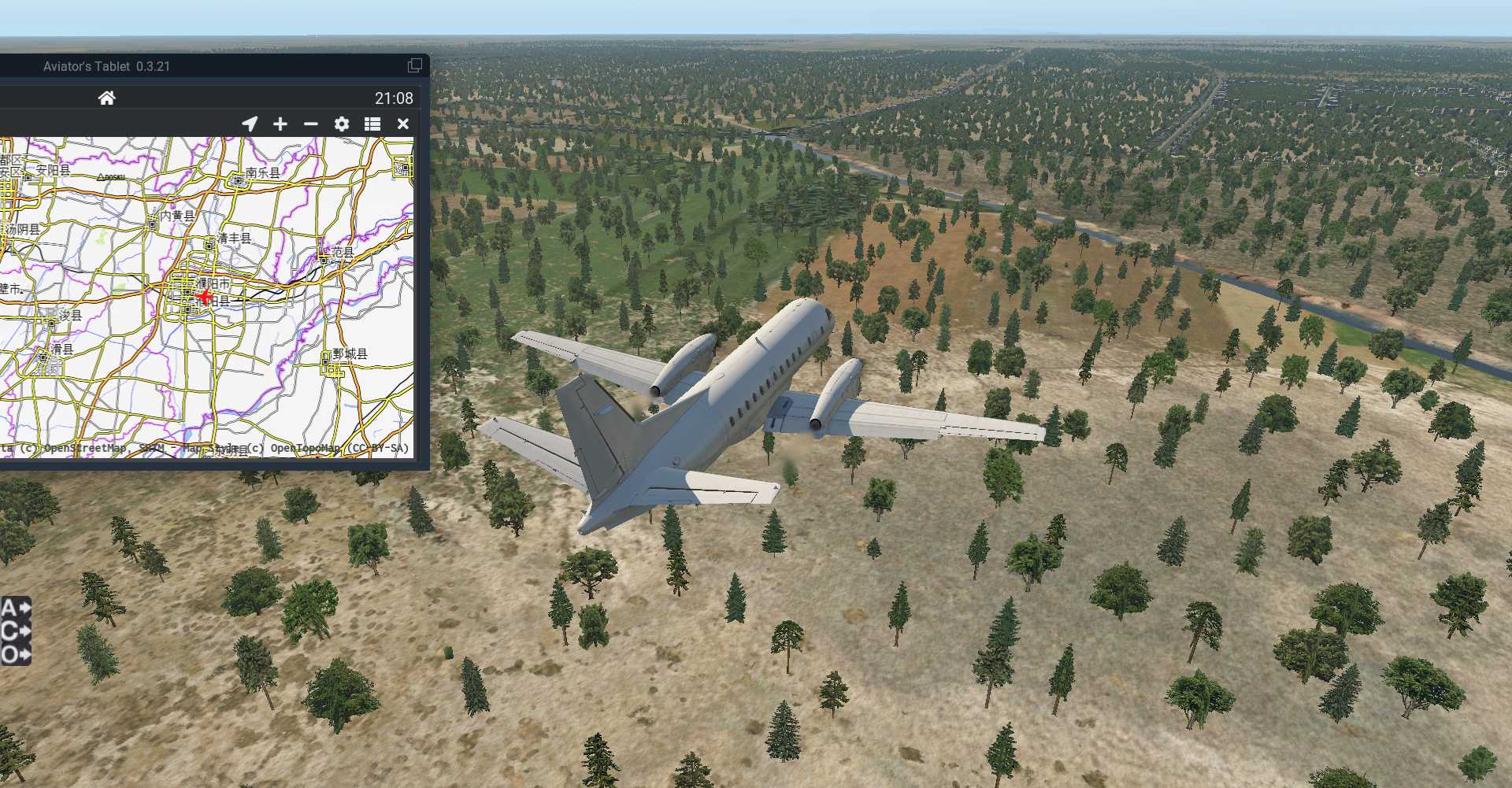 X-PLANE 11濮阳和兰考观光飞行。-3837 
