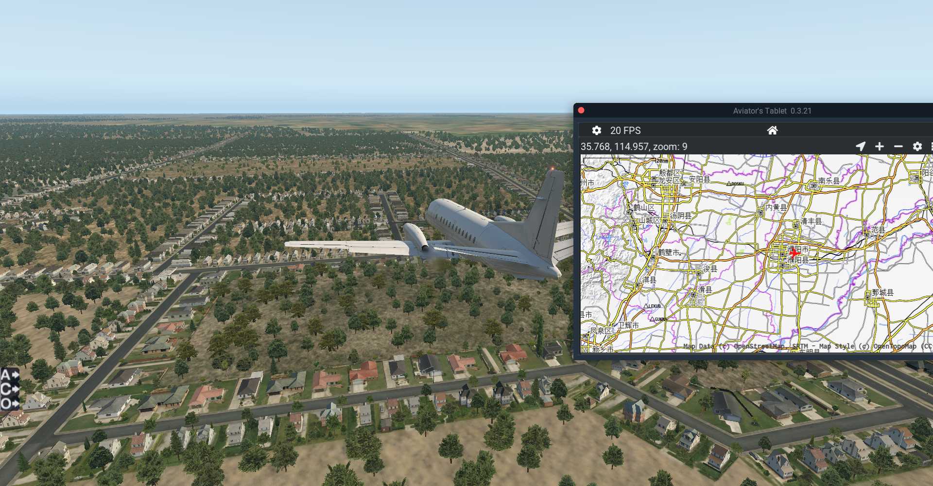 X-PLANE 11濮阳和兰考观光飞行。-9516 