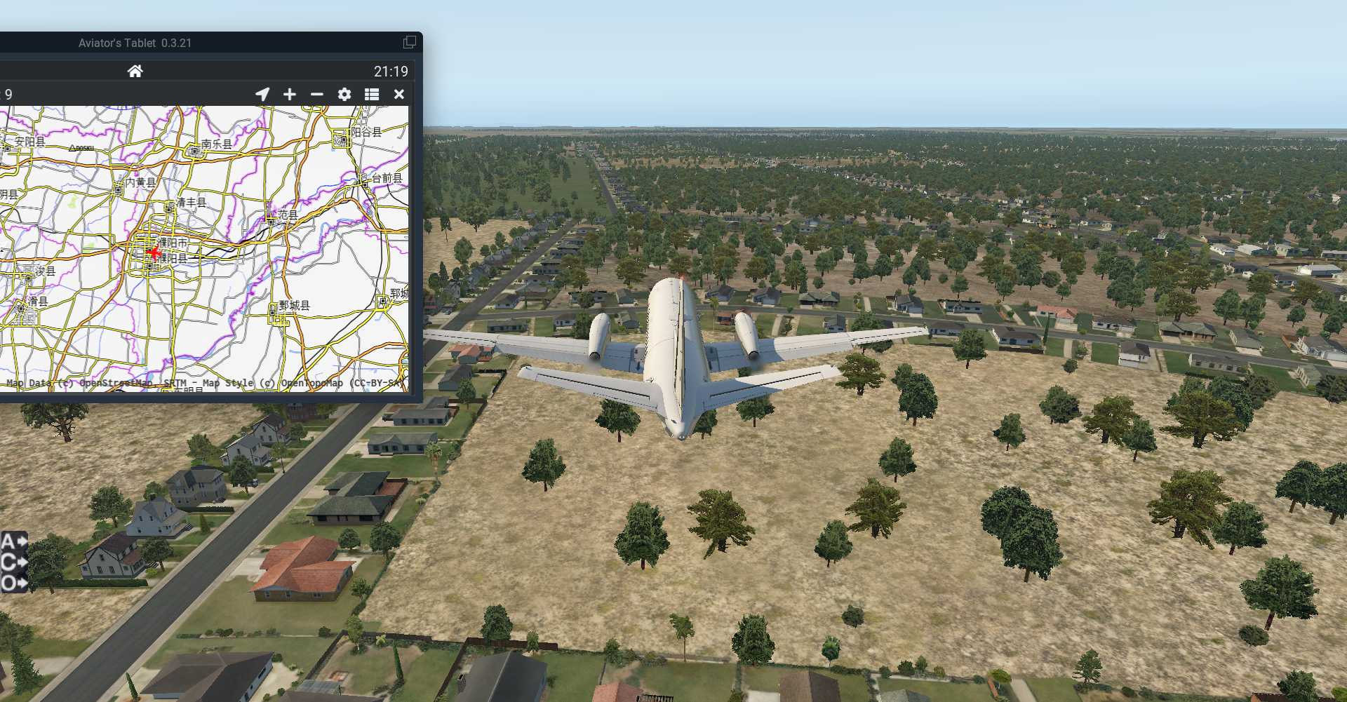 X-PLANE 11濮阳和兰考观光飞行。-3602 