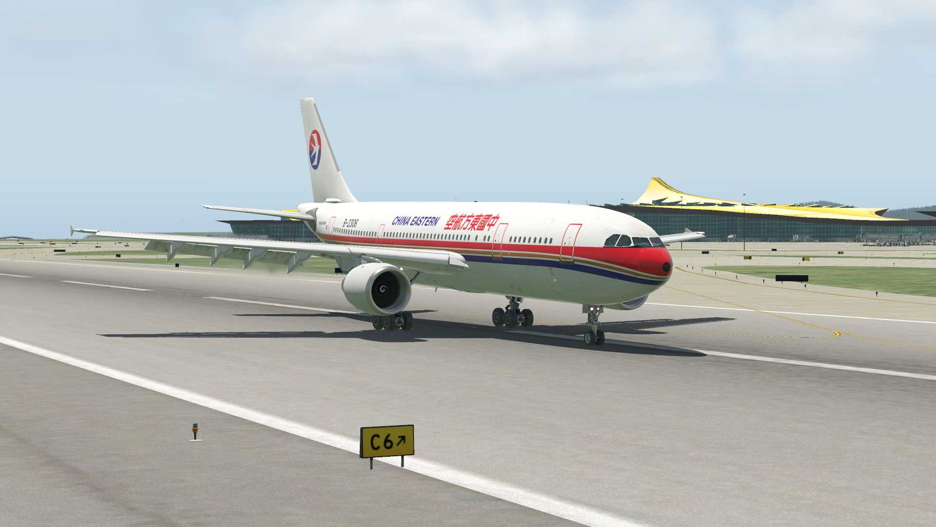 东航A300降落昆明-4869 