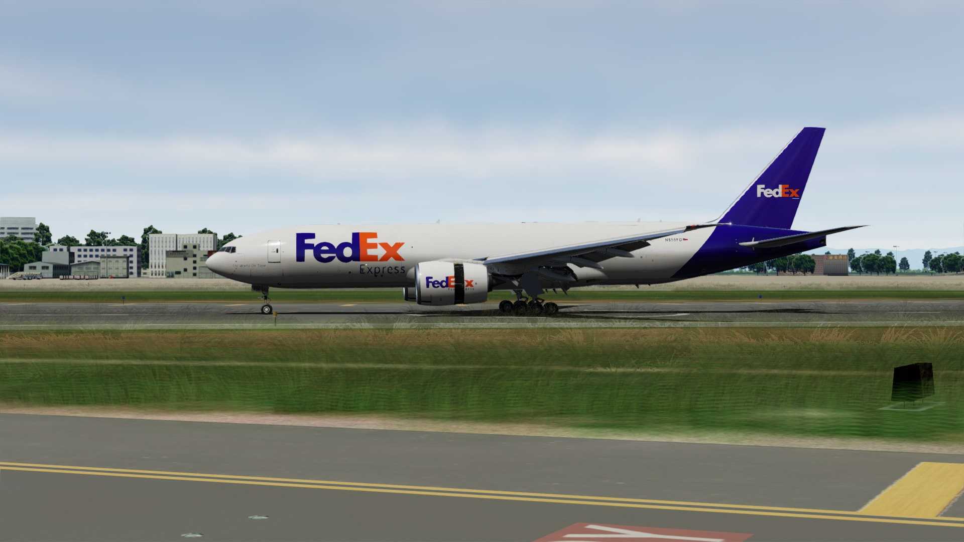 FedEx 77F降落北京首都机场-3439 