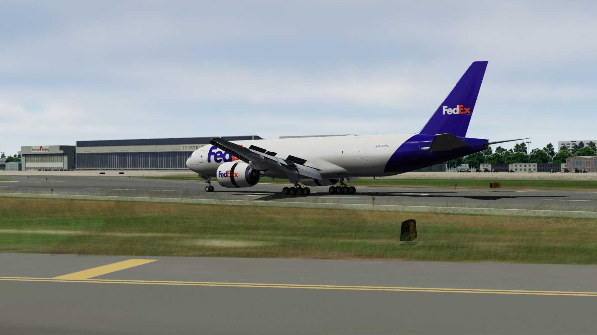 FedEx 77F降落北京首都机场-6266 