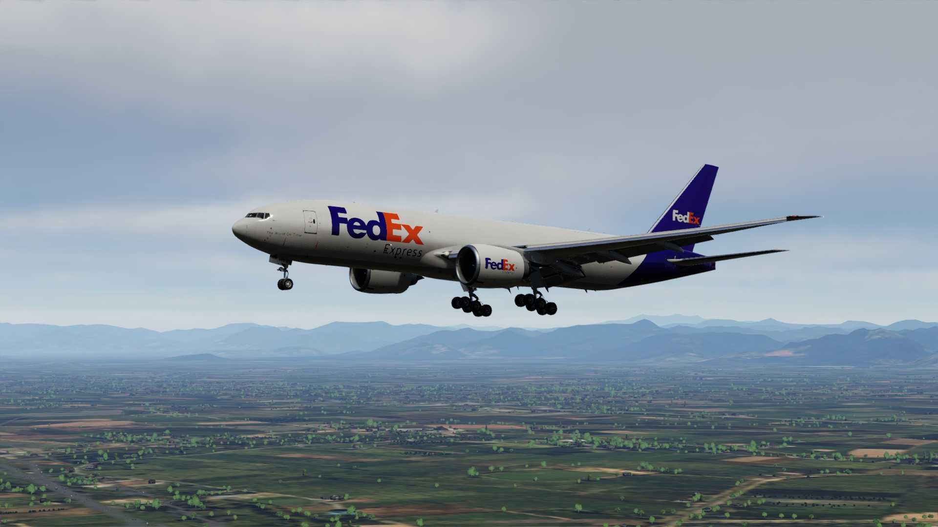 FedEx 77F降落北京首都机场-8419 