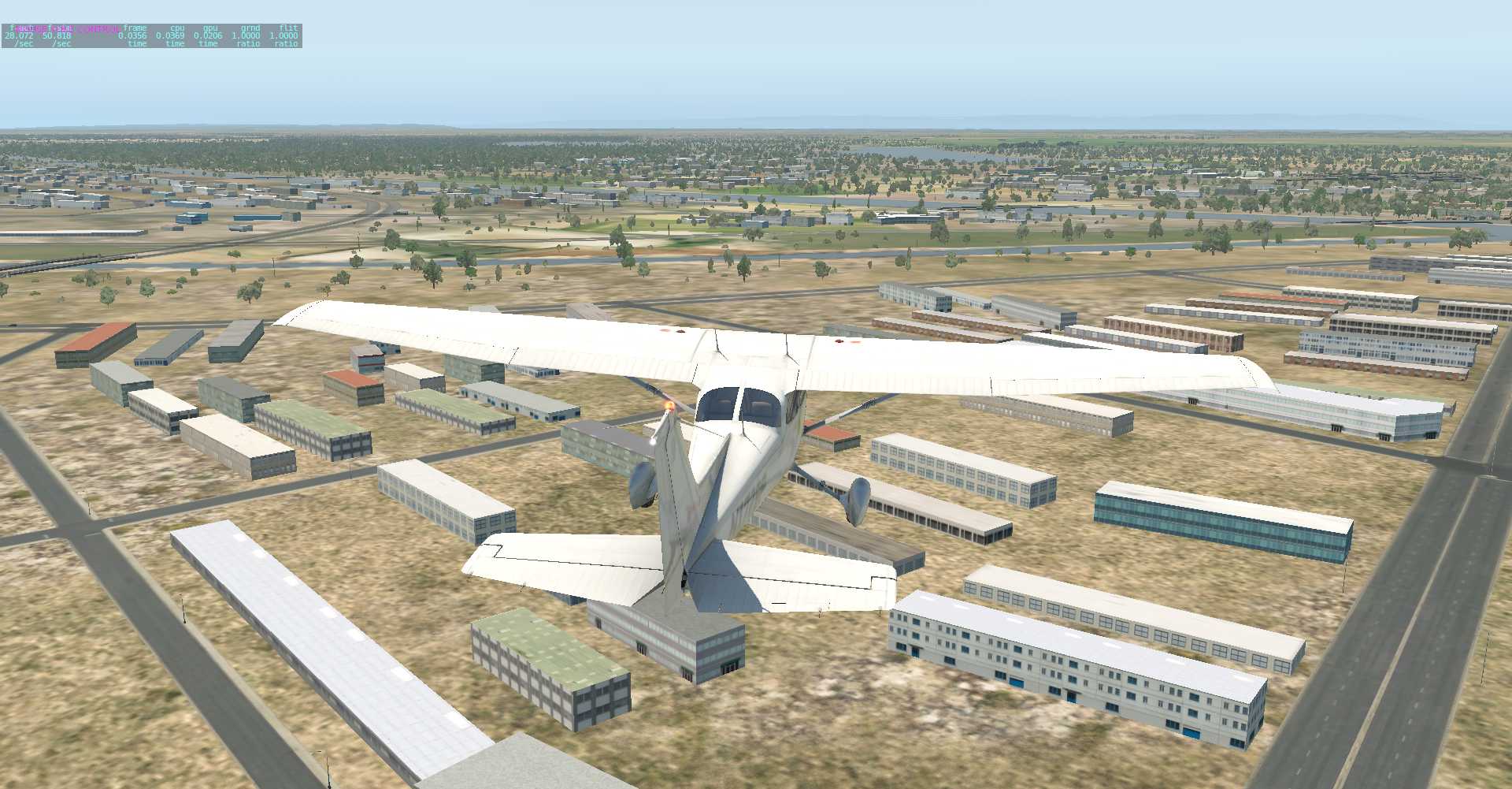 安装China Base Vector之后的观察地景建筑物的目视飞行。-5136 