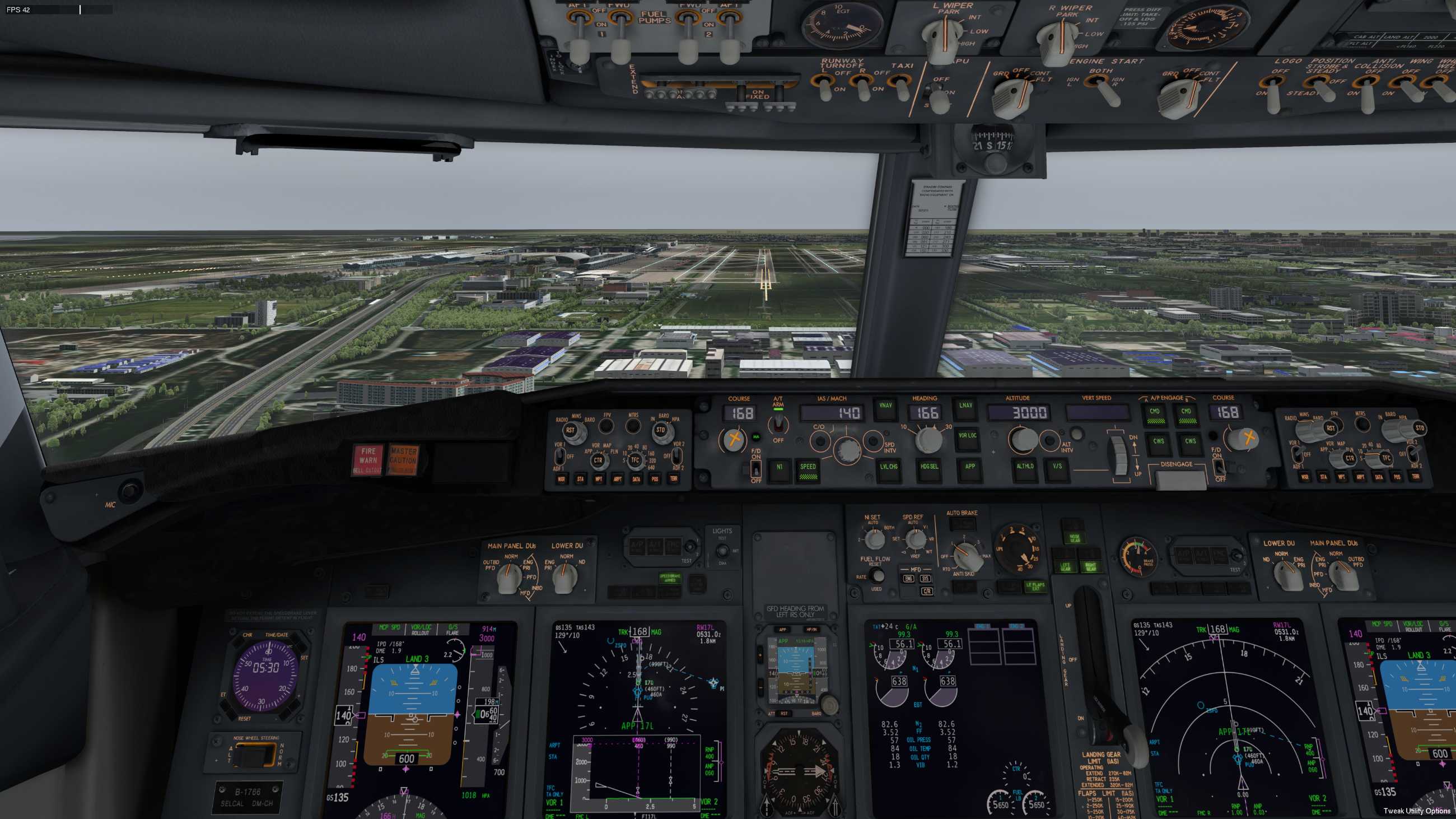 X-PLANE11 ZIBO738 ZSPD着陆-8900 